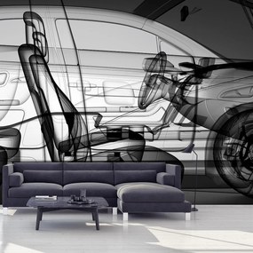 Fototapet - Model de mașină 3D (147x102 cm)