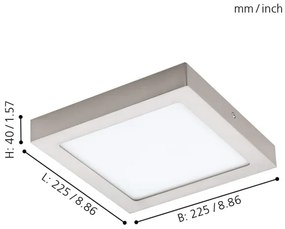 Eglo 96679 - Plafonieră LED RGBW dimerizabilă FUEVA-C LED/15,6W/230V BT