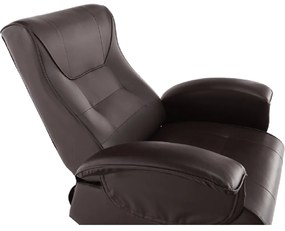 Fotoliu relaxant, piele eco maro , ROMELO C3