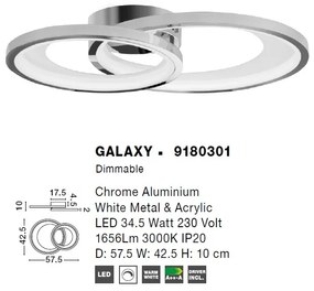 Lustra LED aplicata design modern circular GALAXY 34,5W NVL-9180301