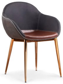 Scaun de bucaterie Seamus, maro/negru