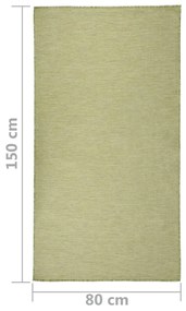 Covor de exterior, verde, 80x150 cm, tesatura plata Verde, 80 x 150 cm