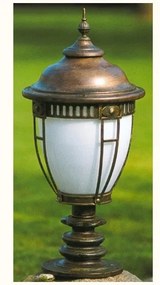 Stalp iluminat exterior din fier forjat, inaltime 88cm, AL 6601