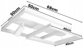 Plafonieră LED 38W/230V + 1x GU10/30W, alb