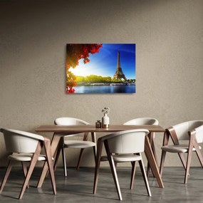 Tablou pe sticlă - toamna la Paris (70x50 cm)