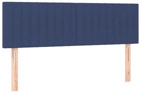 346248 vidaXL Tăblii de pat, 2 buc., albastru, 72x5x78/88 cm, textil