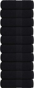 vidaXL Prosoape de baie, FROGN, 10 buc., negru, 30x30 cm, 360 g/m²