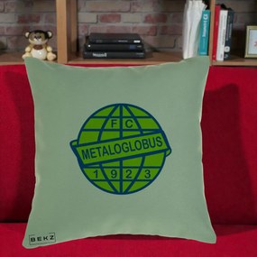 Perna Personalizata FC Metaloglobus Bucuresti 1923 Fotbal, 40x40 cm, Verde, Husa Detasabila, Perna Inclusa, BEKZ®