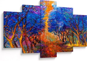 Tablou - Coroane de copac de toamnă, impresionism modern (150x105 cm)