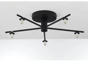 Jupiter 2048 - Plafonieră aplicată PRATO, 5xG9/14W/230V, negru/gri fumuriu