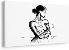 Tablou corp feminin în linii artistice