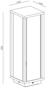 Lampă de exterior Lucide 27805/50/30 LAURENS 1xE27/15W/230V IP54 50 cm negru