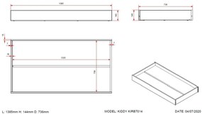 Set KIDDY format într-un Pat copii pentru copii mici (70x140) cu sertar.