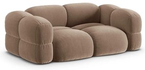 Canapea maro cu tapițerie din catifea 210 cm Loretto – Cosmopolitan Design