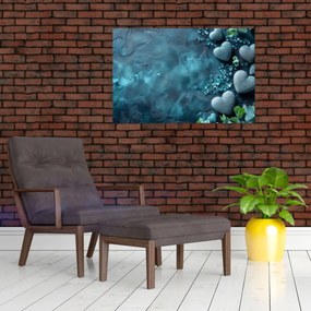 Tablou - Pietre în formă de inimă (90x60 cm)