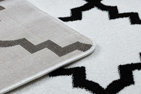 Covor Sketch - F343 cremă și negru marocani Trellis