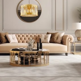 Lustră pe lanț RITZ 12xE14/40W/230V d. 54 cm auriu