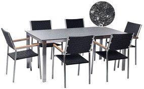 Set mobilier de grădină Cleopatra (negru ratan). 1078482