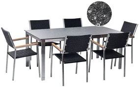 Set mobilier de grădină Cleopatra (negru ratan). 1078482