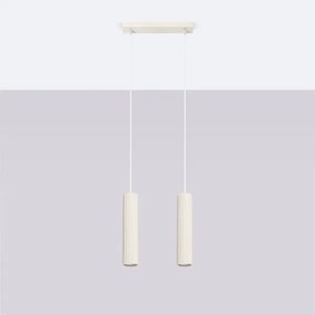 Lustră pe cablu Sollux SL.1593 KARBON 2xGU10/10W/230V crem