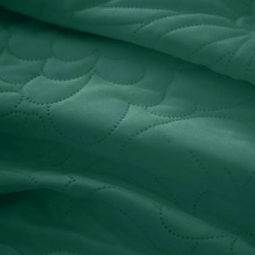 Cuvertură de pat verde închis, cu imprimeu floral Lăţime: 170 cm | Lungime: 210 cm