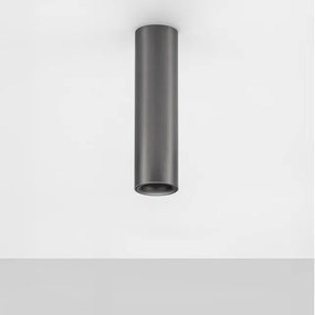 Spot aplicat LED design tehnic LUISA nickel negru, H-15cm