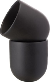 SET 2 PAHARE CAFEA VULCANO NEGRU CARBON MAT (1 PAHAR 250ML, 1 PAHAR 75ML)