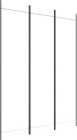 vidaXL Paravan de cameră cu 3 panouri, alb, 150x200 cm, textil