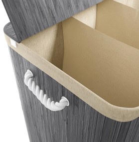 Juskys Coș de bambus Curly 150 L - gri