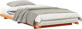 vidaXL Cadru de pat de podea Maro ceruit 100 x 220 cm