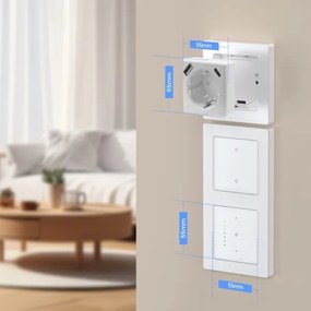 Immax NEO 07552L - Priză inteligentă F 16A/230V + 1xUSB-A+1xUSB C PD 20W