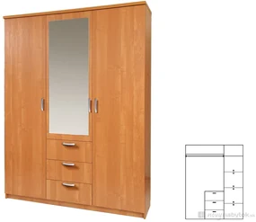 Dulap de haine Pembury 150/40 (cu oglindă). 746579