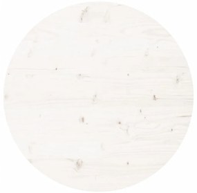 833674 vidaXL Blat de masă rotund, alb, Ø90x3 cm, lemn masiv de pin