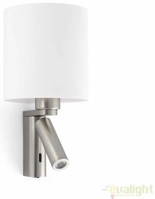 Aplica de perete cu reader LED ROB nickel 68498
