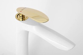 Baterie Orbit alb/auriu H17 cm