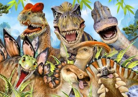 Fototapet - Dinozauri - selfie (152,5x104 cm), în 8 de alte dimensiuni noi