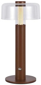 Lampă de birou LED reglabilă, reîncărcabilă, 1W, 5V, 3000K, 1800 mAh, maro