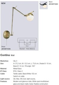 Aplica stil nordic cu brat articulat pentru perete sau tavan Contina 2010971003 NL