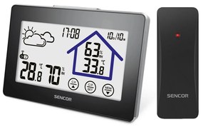 Stație meteo Sencor SWS 2999 cu senzor wireless,negru