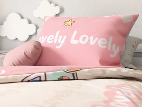 Lenjerii din bumbac pentru patut Culoare roz, AUTO LOVELY