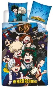 Academia de supereroi Unleashed set de lenjerie de pat 140x200cm, 65x65 cm