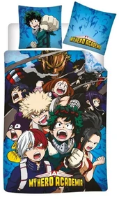 Academia de supereroi Unleashed set de lenjerie de pat 140x200cm, 65x65 cm