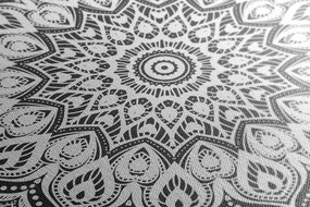Tablou Mandala armonie în design alb-negru