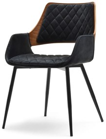 Scaun Morgana (nuc închis + negru). Promo -16%. 1111197