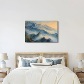 Tablou - Peisaj montan pictat (90x60 cm)