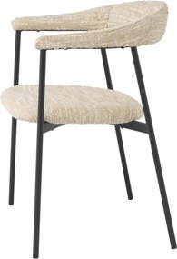 Set de 2 scaune design LUX Julio, Boucle sonata cream