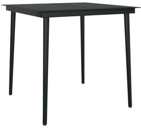 Set de mobilier pentru gradina, 3 piese, antracit Antracit, Lungime masa 80 cm, 3