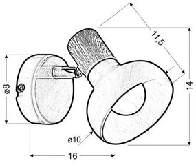 Aplică perete spot PUERTO 1xE14/40W/230V