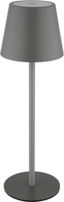 Globo 58488G-LED Lampă de masă VANNIE, reglabilă, cu control tactil, reîncărcabilă, pentru exterior, 3W/5V IP54 1800mAh gri