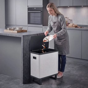 HOMCOM Coș de gunoi automat cu senzor, 54 L, 3 compartimente, oțel inoxidabil, argintiu | Aosom Romania